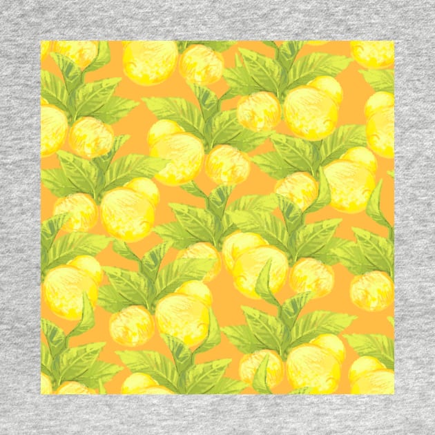 Graphic lemon on orange by orsinha